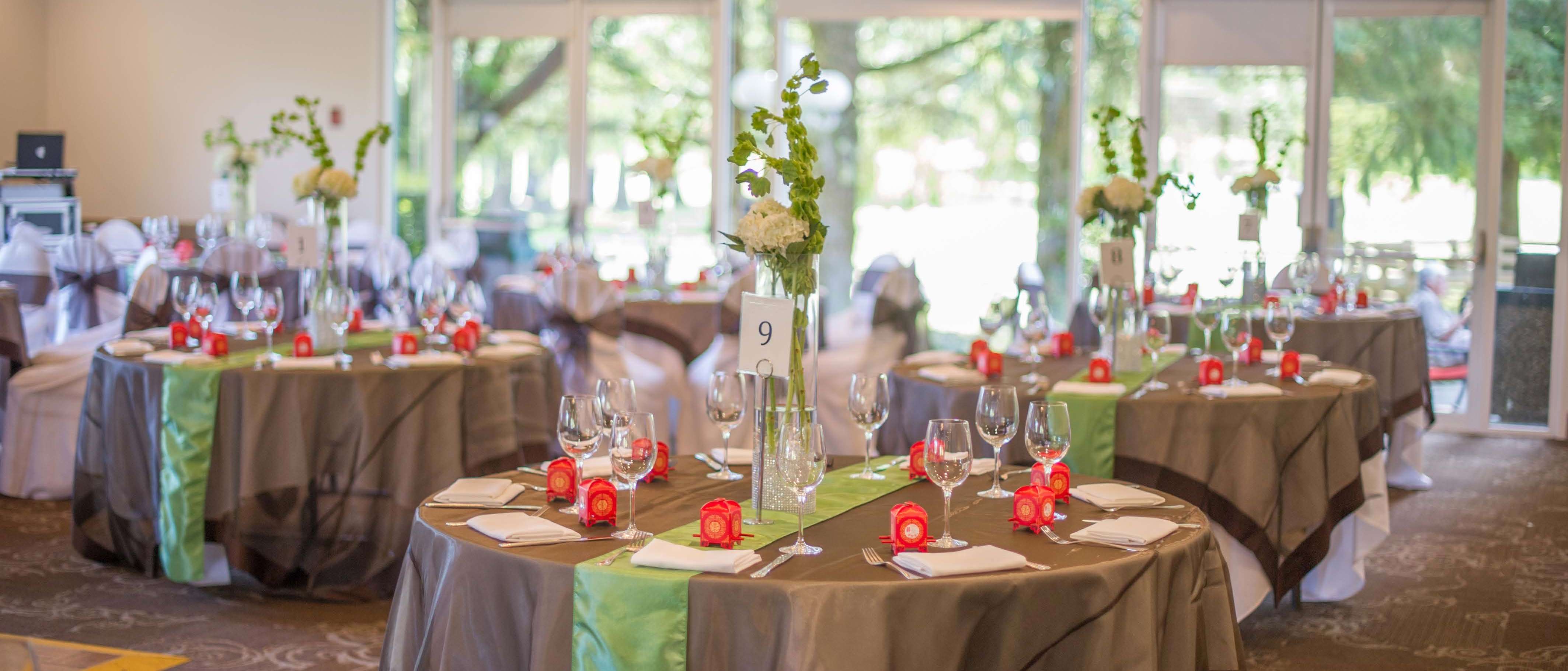 Table setting at the Burnaby Mountain Clubhouse