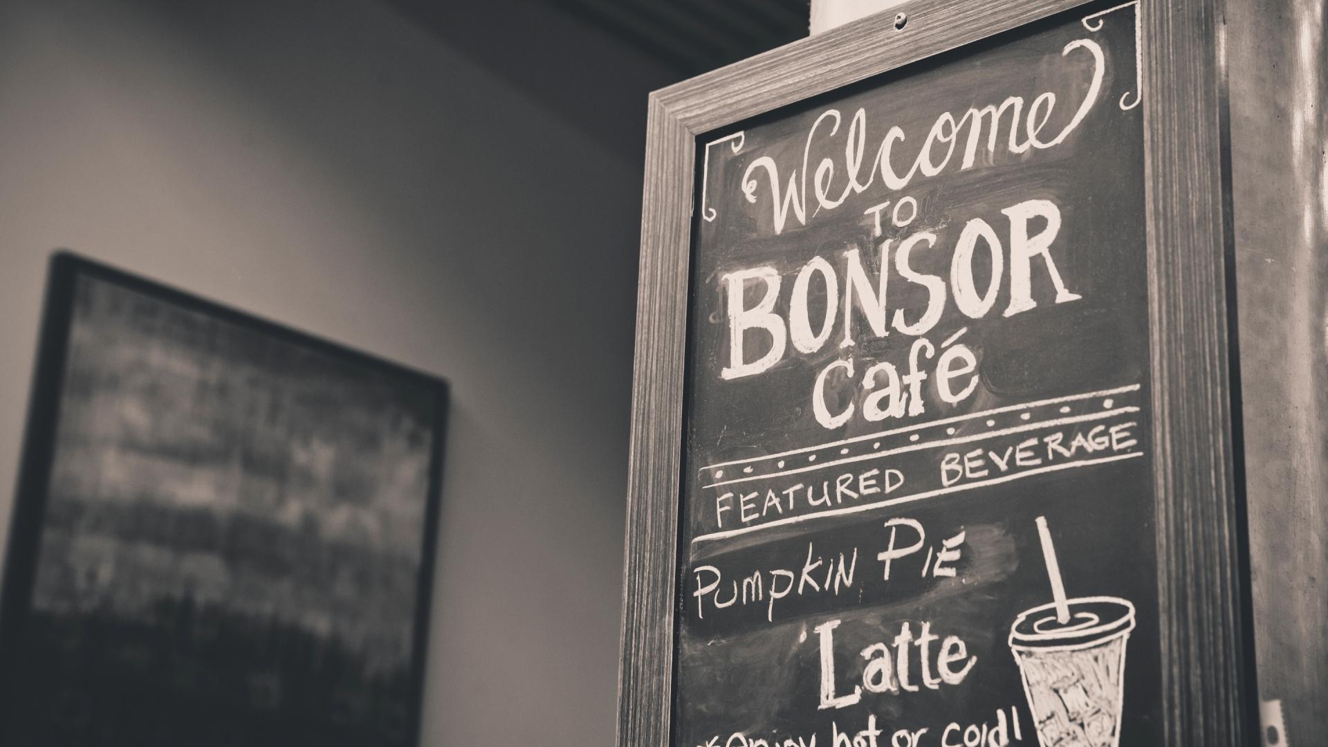 Bonsor Café chalk board