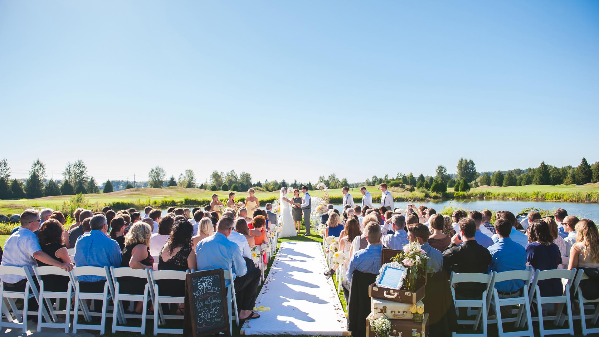 A couple getting married