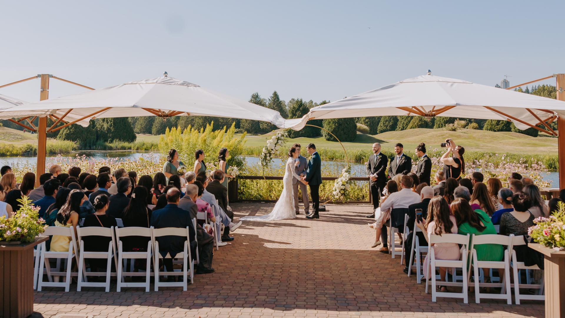 Outdoor wedding ceremony
