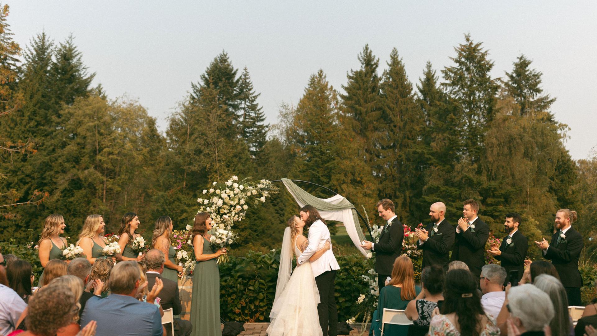 Wedding ceremony at Burnaby Mountain Clubhouse