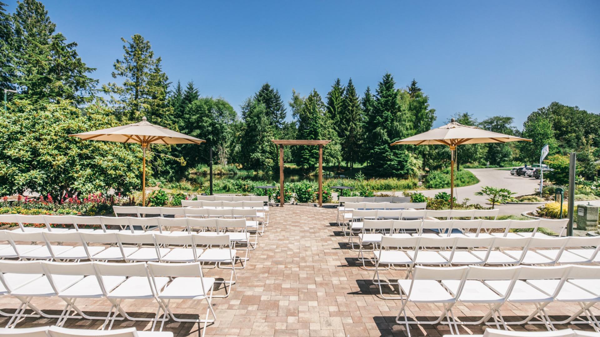 Outdoor wedding ceremony