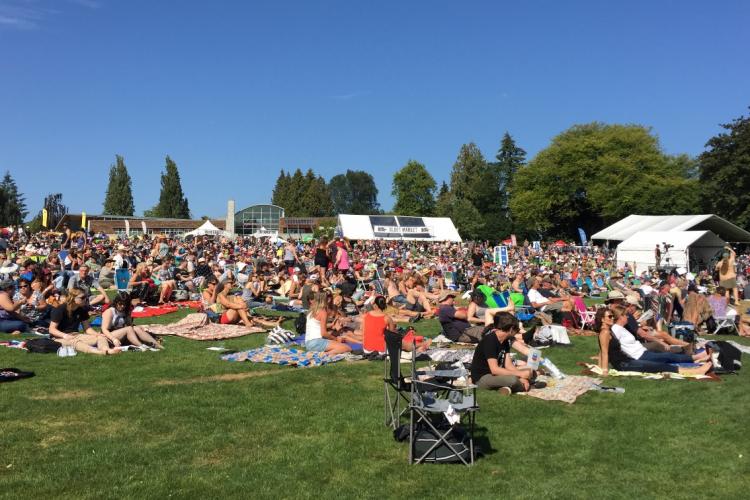 Concert lawn at the Deer Lake Park