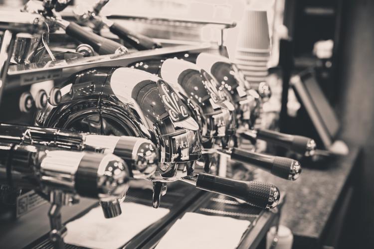 Espresso machine at the Bonsor Cafe