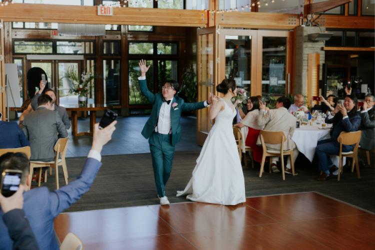 Wedding couple entrance