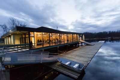 Burnaby Lake Pavilion at dusk
