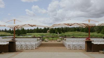 Outdoor ceremony set up