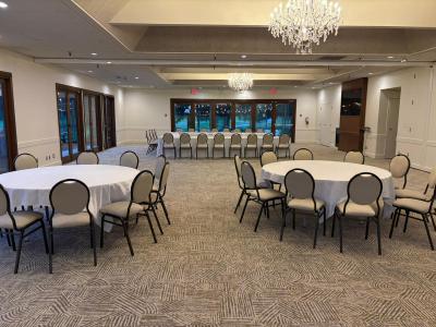 Double window set up in reception room