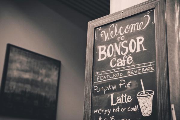 Bonsor Café chalk board