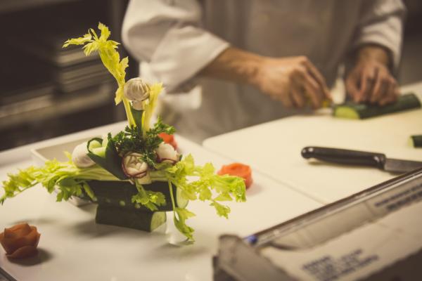 Chef preparing meal